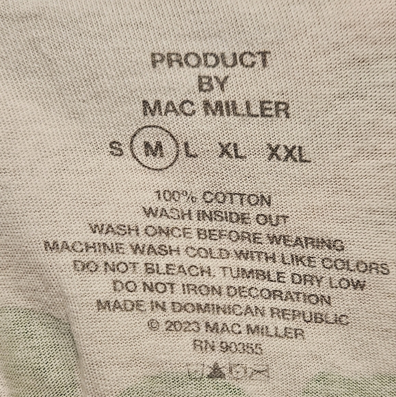 pacsun white and green mac miller “self care” t shirt - Picture 5 of 5